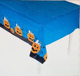Peanuts 889070138383 Snoopy Great Pumpkin Halloween Plastic Tablecover Tablecloth 54 Inch 108