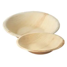 Perfect Six 810094844295 Stix Disposable Round Palm Leaf Bowls 4 Inch. 25 Count Composta