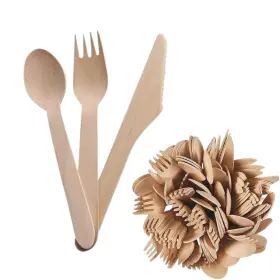 Perfect Stix 705020589626 New Best Wooden Cutlery Kit Pack Of 200 Free Shipping