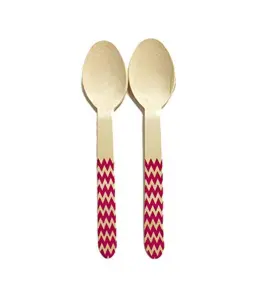36-purple Perfect Stix 705020590240 Chevron Spoon 158 Printed Wooden Spoons With Purple Pattern