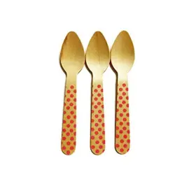 Perfect Stix 705020590769 Polka Dot Spoon 110 36-pink Printed Wooden Spoons With Pink Pattern
