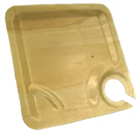 9-25ct Perfect Stix 768855172630 Cocktail Wooden Disposable Wine Plate With Stem Holder Pack Of 25