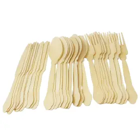 Perfect Stix 768855175952 7.75 Inch Wooden Cutlery Set 100 Of Each Utensil