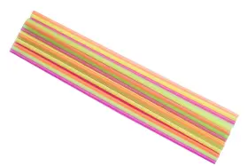 Perfect Stix 788581103814 Neon Concession Straight-cut Straw Assorted Colors 20 Inch Length Pack Of 500