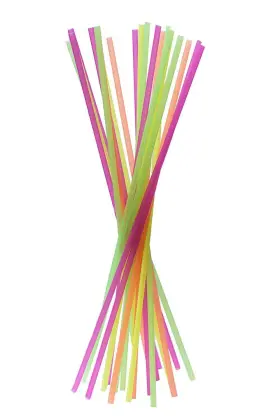Perfect Stix 810011472259 20 Inch Extra Long Neon Straws - Pack Of 300ct