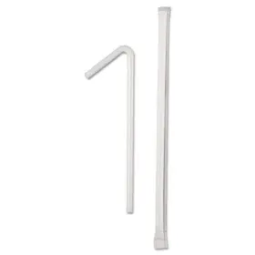 Straws.400 Perfect Stix 810094840464 Flexible Wrapped Jumbo Clear Pack Individually Wrapped. 7.75 Inche