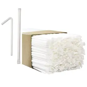 2-400ct Perfect Stix 810094840891 Flexible Wrapped Jumbo Clear Straws. 800 Count Packs Of Straws Indi