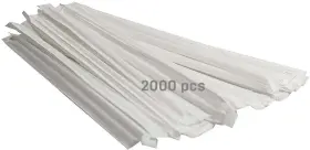 Perfect Stix 810094841416 Perfectstix Plastic Straws Wrapped 2000 Pack - 8 Inch Drinking Straw Foodser