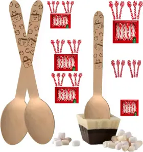 Perfect Stix 810170811975 Peppermint Candy Spoons Combo Pack Of 48 Cane And Wooden Pri