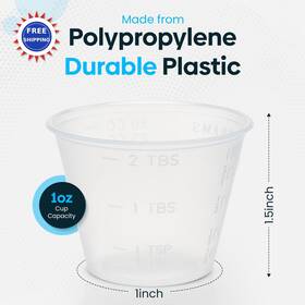 Perfect Stix Ps-mc5000 5000 Count 1 Oz Disposable Graduated Plastic Medicine Cups Mixed