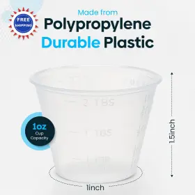 Ps-mc5000 Perfect Stix 5000 Count 1 Oz Disposable Graduated Plastic Medicine Cups Mixed