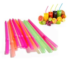 Unwrapped-1250ct Perfect Stix Neon Flex 10 Straws 9 Inch Pack Of 1250
