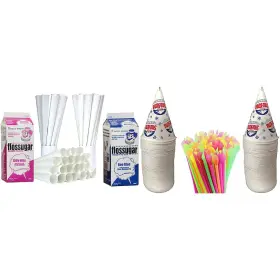 Perfectware 696597922520 Cotton Candy Kit With Concession Essentials Snow Cone Cups And Straws