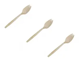 165-200 Perfectware 810011470675 Pw-grn Spork 6.25 Inch Wooden Cutlery Sporks - Pack Of 200ct