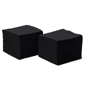Perfectware 810011471016 2ply Black Paper Cocktail Beverage Napkin 100ct