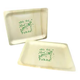 Print-25ct Perfectware 810011471283 7ftft Wood Pickleball Plates Green