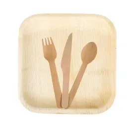 Perfectware 810011471719 10 Inch Palm Plate And Cutlery Sets 100 Total Pieces