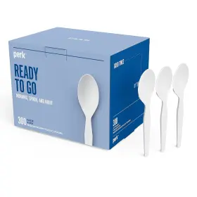 Perk 718103339490 Pk56400 Plastic Spoon Medium-weight White 300/pack