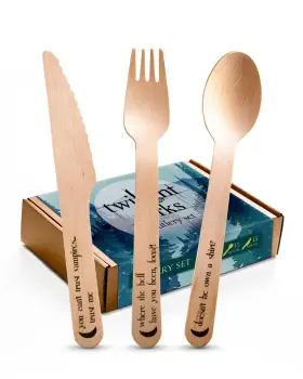 Ut-03-hp Personalized.design Twilight Forks Disposable Cutlery Set With Iconic Saga Quotes 39pcs Twiligh