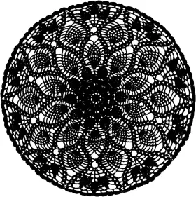 Ptm-cst-20 Phantomon Lace Doilies Table Placemats Handmade Crochet Cloth 20 Inch Black