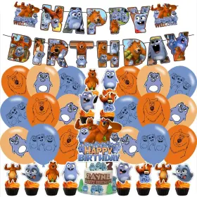 Pinuo 768458642837 Grizzy And The Lemmings Birthday Party Supplies Including Cake Topper Cupca