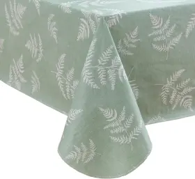 Hh-0023 Pioggia Vinyl Tablecloth With Flannel Backed 60 Inch X Square Light Green