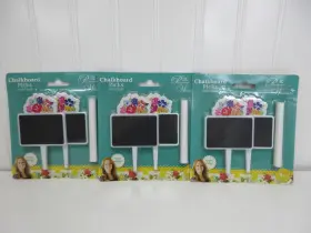 Wm92918-0319 Pioneer Woman Lot Of 3 Chalkboard Picks With Chalk Birthday Party Flowers Brand