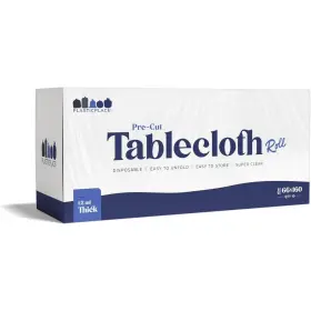 Jtc165cl Plasticplace Pre-cut Clear Plastic Disposable Tablecloth 66 Inch X 160 10 Count