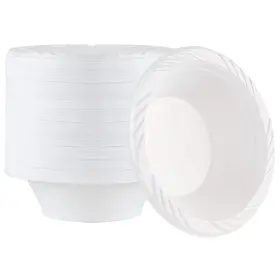 Plasticpro 684758142887 100 Count Disposable 12 Ounce White Plastic Soup Bowls