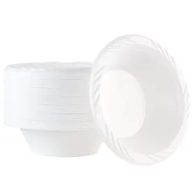 Plasticpro 684758142900 400 Count Disposable 12 Ounce White Plastic Soup Bowls