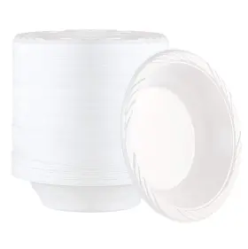 Plasticpro 684758142986 200 Count Disposable 18 Ounce White Plastic Soup Bowls