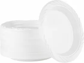 Plasticpro 684758143013 100 Count Disposable 6 Inch White Plastic Plates