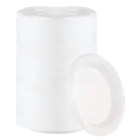 Plasticpro 684758143044 800 Count Disposable 6 Inch White Plastic Dessert Plates
