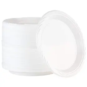 Plasticpro 684758143136 200 Count Disposable 10 Inch White Plastic Dinner Plates Extra Large