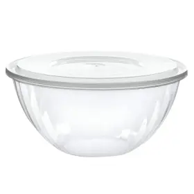 Plasticpro 684758147677 4 Pk Disposable 150 Oz Round Crystal Clear Plastic Serving Bowls With Lids