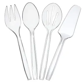 Plasticpro 684758149831 Disposable Plastic Serving Utensils Set Of 36 9 Spoons Forks Knives Siftin