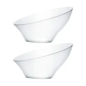 Plasticpro 684758149992 Disposable Angled Plastic Bowls Round Medium Serving Bowl Elegant For Partyft