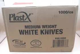 Pxk-1000 Plastx 1000 Medium Weight White Knives New