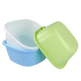 Ponpong 751450471994 Square Plastic Wash Basin 16 Quart 3 Pack Dish Washing For Home Kitchen