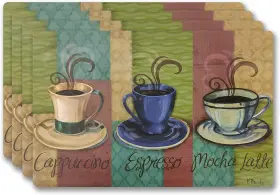 886207 Popular Bath Home Coffee Ii Placemats Set Of 4 - 886207 Popular Bath Home Coffee Ii Placemats Set Of 4 -