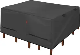 10609 Porch Shield Patio Table Cover - Waterproof Outdoor Square 96x96inch Black