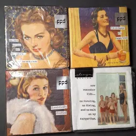 Ppd 001936080806 Cocktail Napkins Anne Taintor Wine Holiday Party Lot Of 4 Packs 20 Each