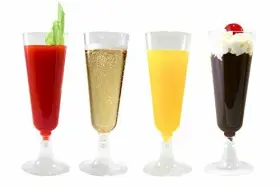 Pp004 Precisely Plastic 42 Champagne Flutes Premium 5.5 Oz Clear Hard Disposable Glasses