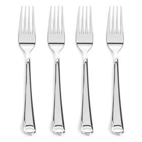 Prestee 0115080 100-pack Heavy Duty Plastic Forks - 7-inch Elegant Silver Dispo