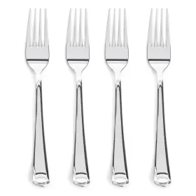 0115080 Prestee 100-pack Heavy Duty Plastic Forks - 7-inch Elegant Silver Dispo
