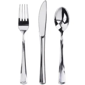 Prestee 810117524487 600 Plastic Silverware Set Clear Cutlery Disposable -