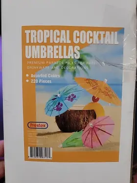 Prextex 810031583133 Tropical Drink Umbrellas Cocktail Party Paper Parasol - Box Of 220 Pc Prextex 810031583133 Tropical Drink Umbrellas Cocktail Party Paper Parasol - Box Of 220 Pc