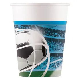 93746 Procos Fsc Paper Cups Football Soccer Fans Party 200ml 8 Pieces Multic