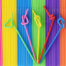 Prodca 717850080976 Long Drinking Straws 200 Pack 10-13 Inches Individual Package Disposable F