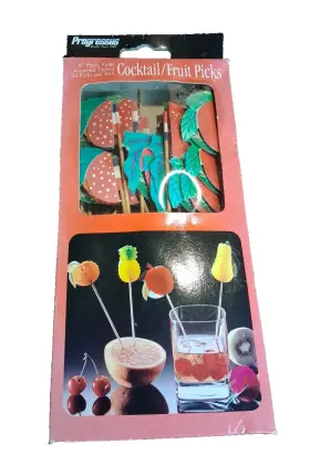 Progressus 071139050372 Cocktail Fruit Party Picks Qty 30 By Decor New Vintage